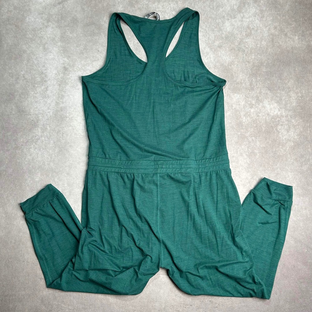 Vuori Lux Jumpsuit Womens XL Forest Green Heather Racerback Jogger Athleisure - Picture 6 of 8